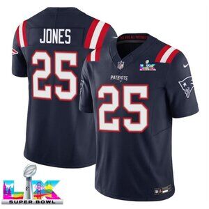 Mens or Youths Choose Marcus Jones Super Bowl LX Stitched Jersey Navy Vapor